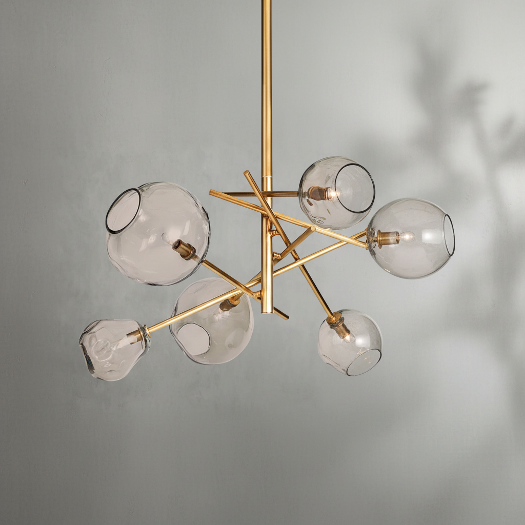 Luster Gaze Molten Glass Sculptural Chandelier - Background Shot