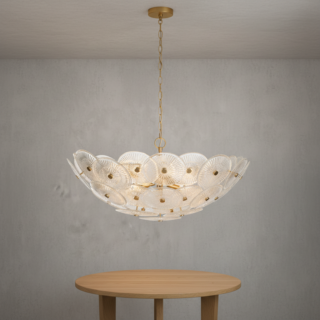 Luster Gaze Veridian Bloom Chandelier - Background Shot