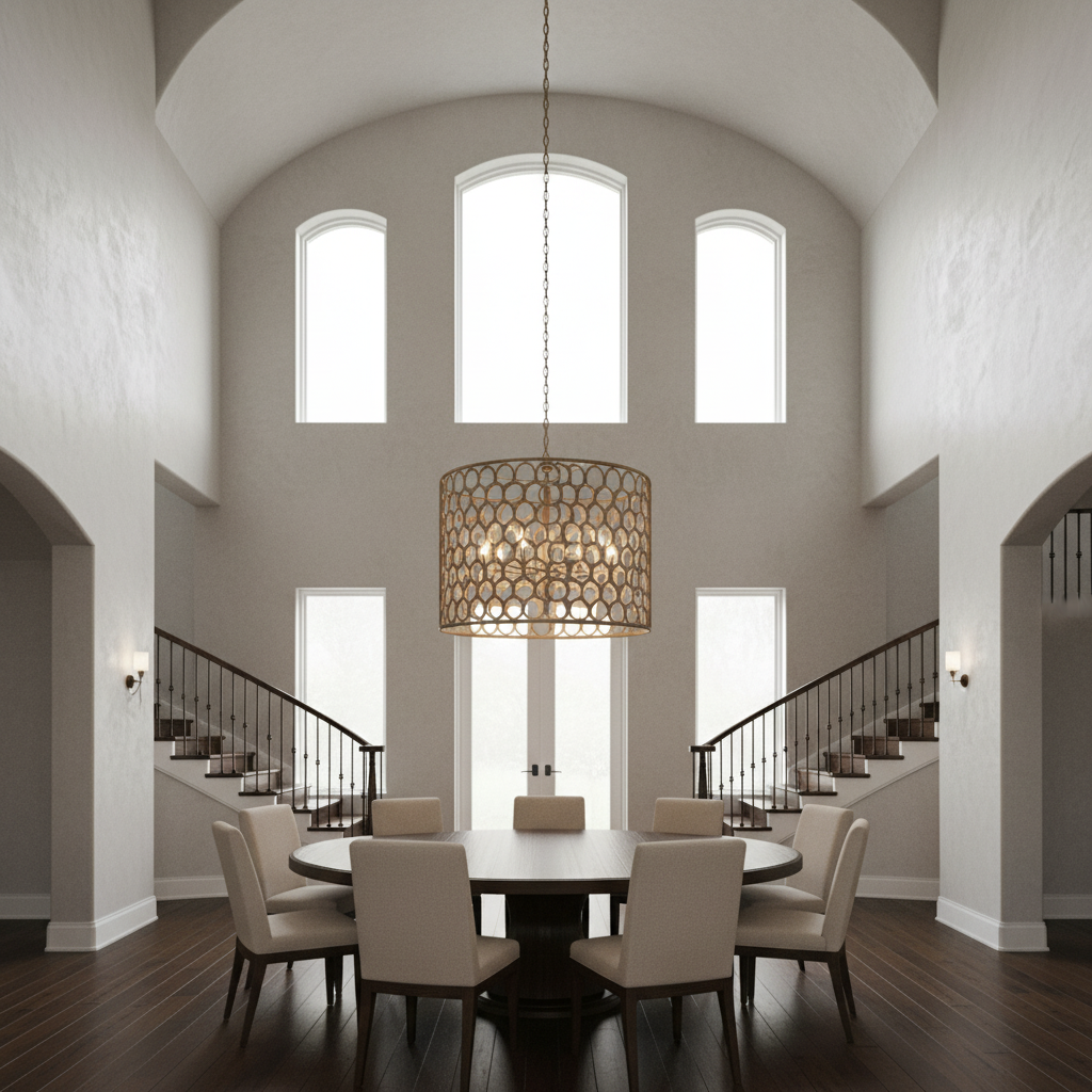 Luster Gaze Radiant Brass Ethereal Chandelier - Background Shot