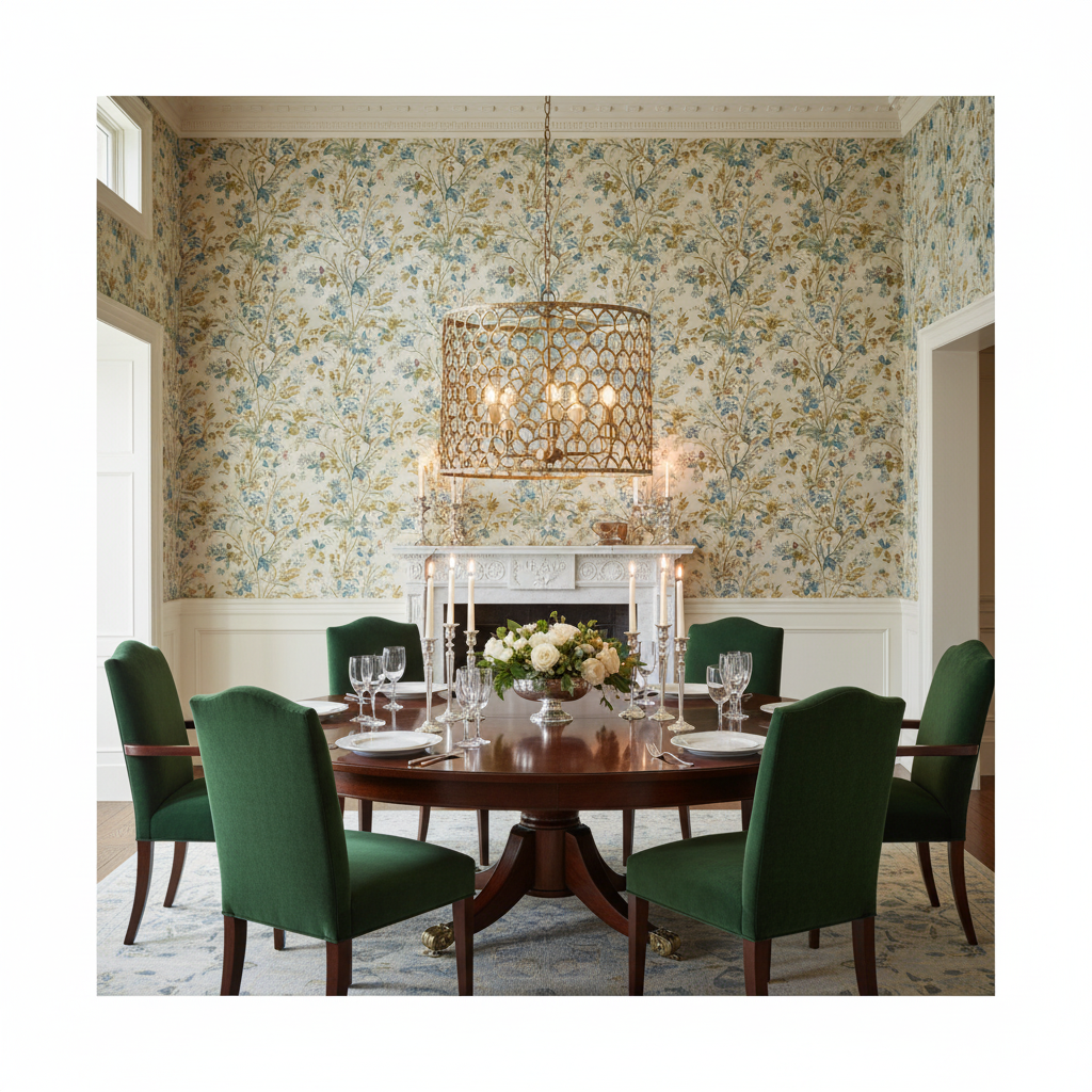 Luster Gaze Radiant Brass Ethereal Chandelier - formal American dining room
