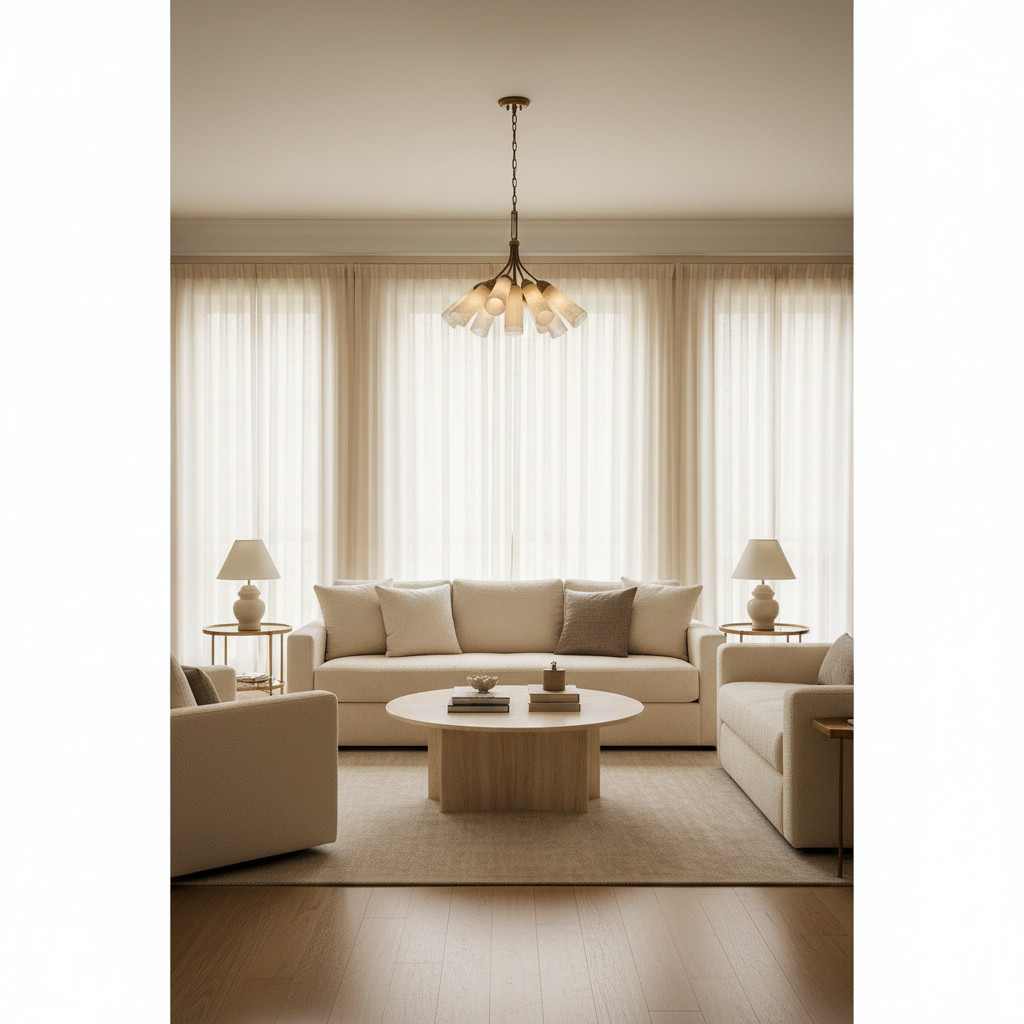 Luster Gaze Mousseaux Chandelier - sophisticated American living room
