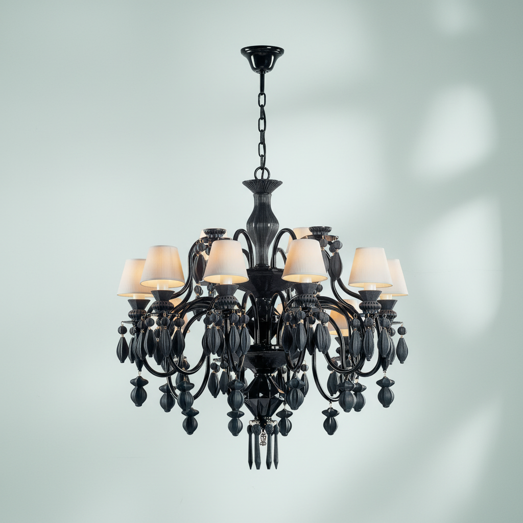 Luster Gaze Midnight Bloom 24-Light Chandelier - Background Shot