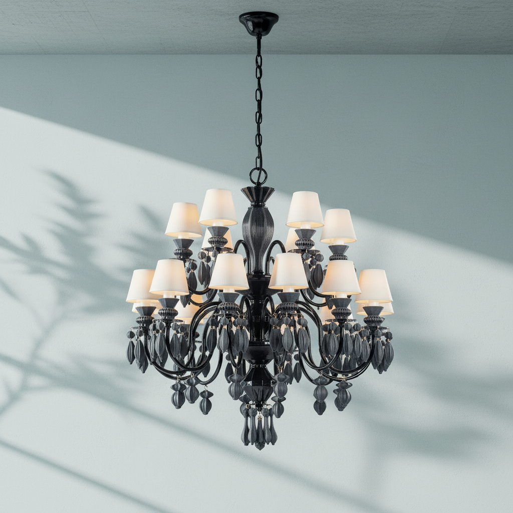 Luster Gaze Midnight Bloom 24-Light Chandelier - Background Shot