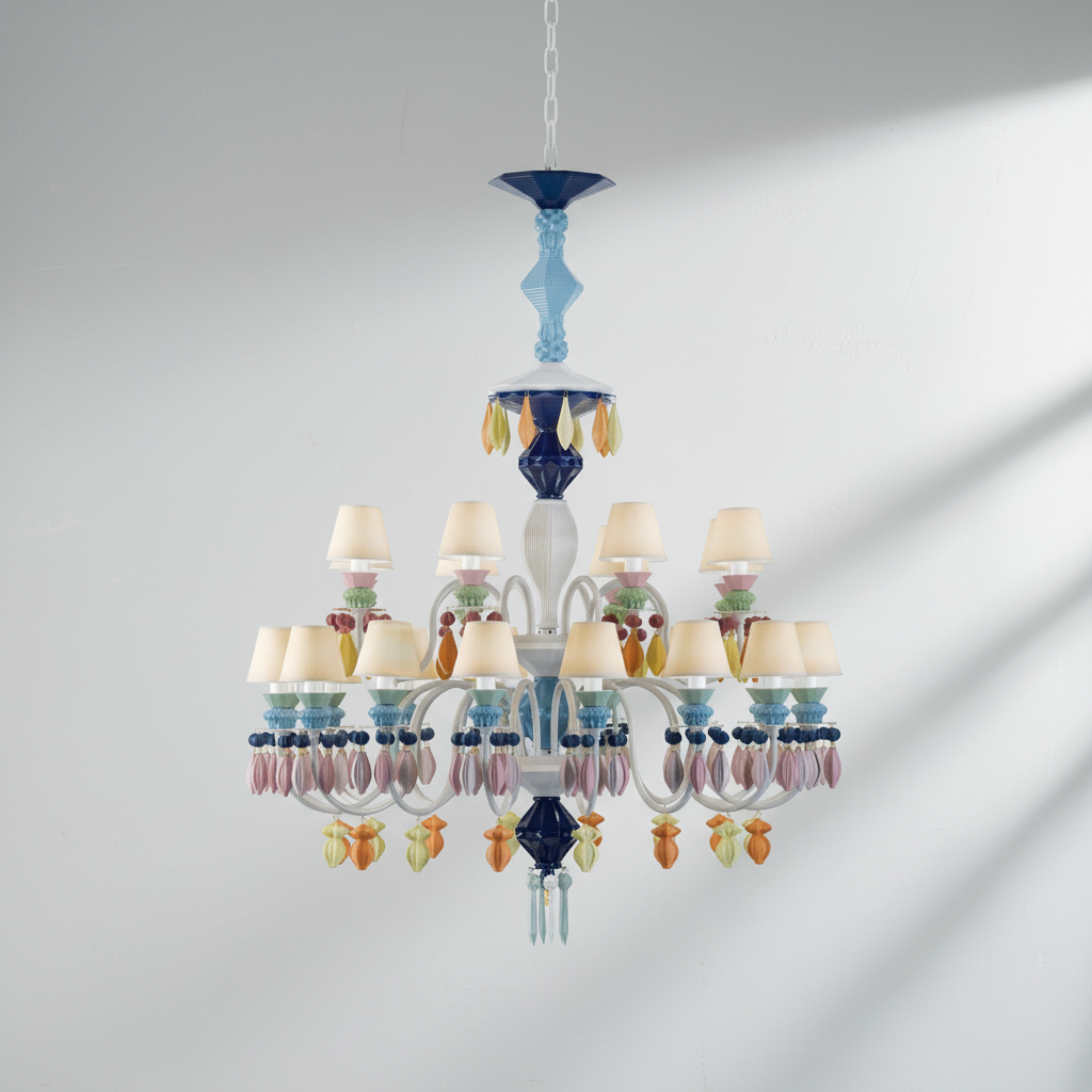 Luster Gaze Midnight Bloom 24-Light Chandelier - Background Shot