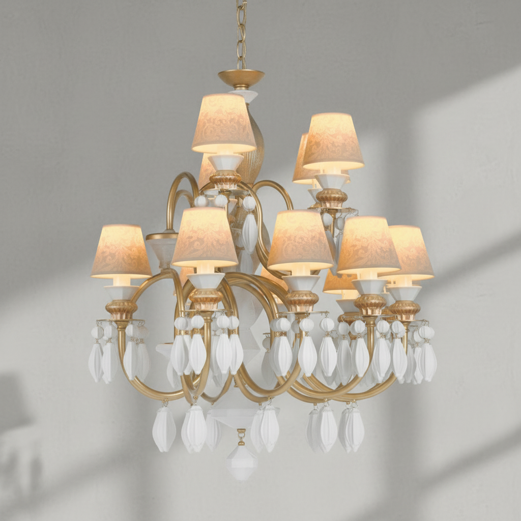 Luster Gaze Midnight Bloom 24-Light Chandelier - Background Shot