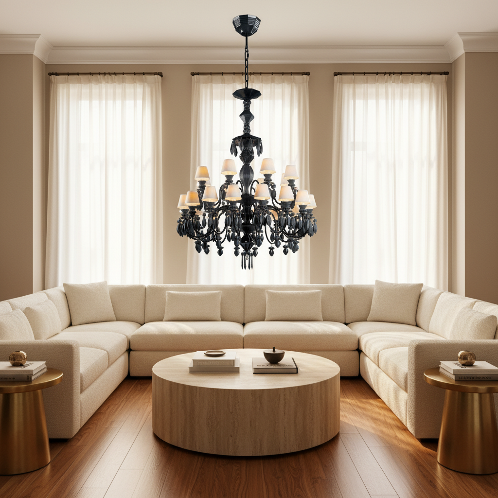 Luster Gaze Midnight Bloom 24-Light Chandelier - sophisticated American living room