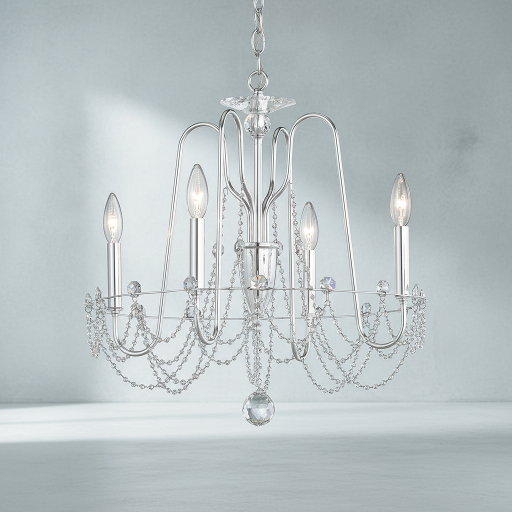 Luster Gaze Radiant Prism Crystal Chandelier - Background Shot