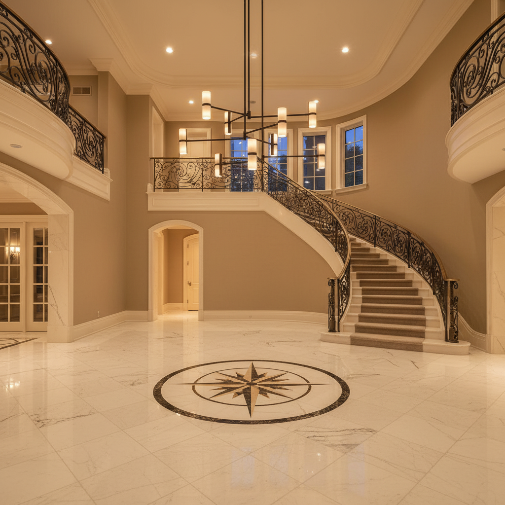 Luster Gaze Grand Lumina Mobile Chandelier - grand American foyer with two-story ceiling
