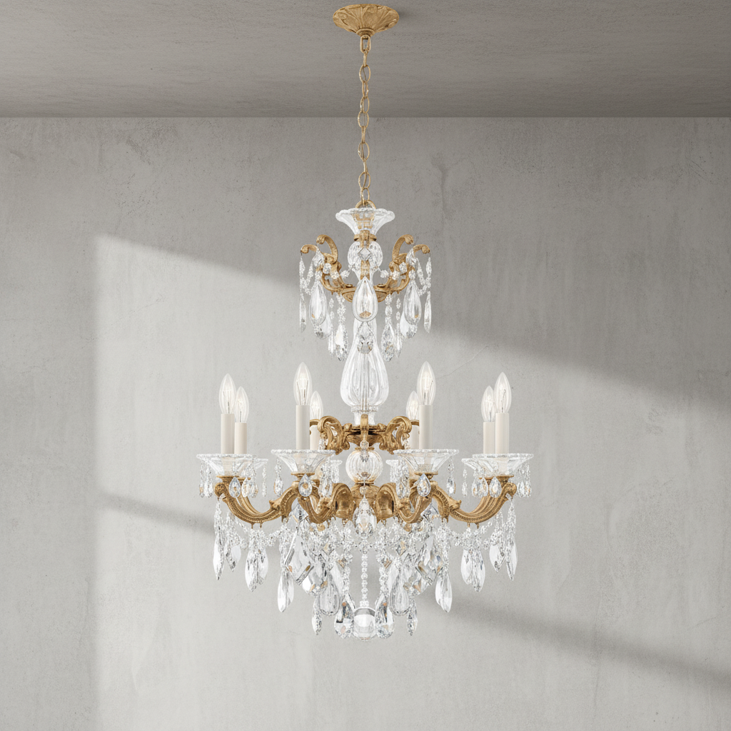 Luster Gaze Regal Bloom Grand Chandelier - Background Shot