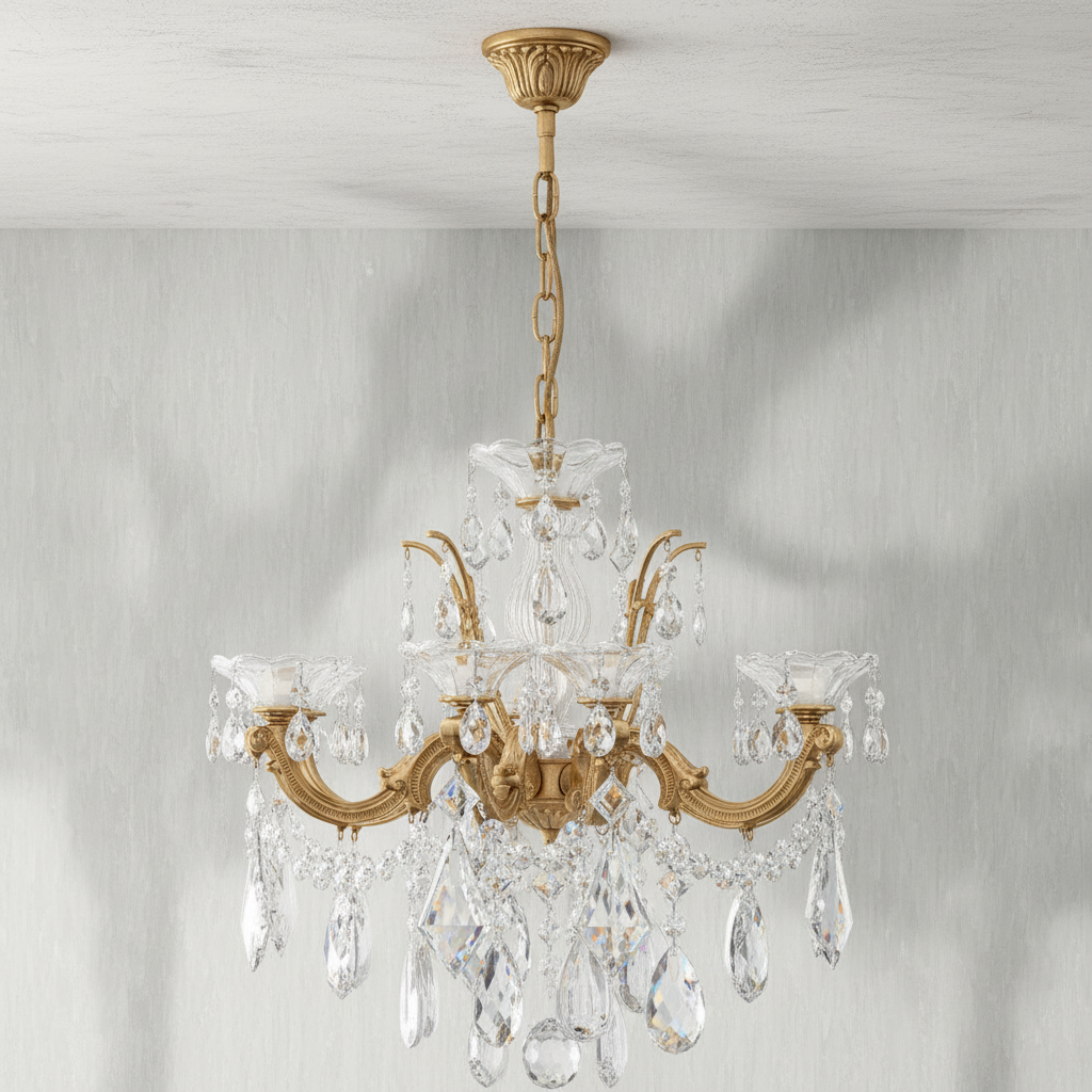 Luster Gaze Regal Bloom Grand Chandelier - Background Shot