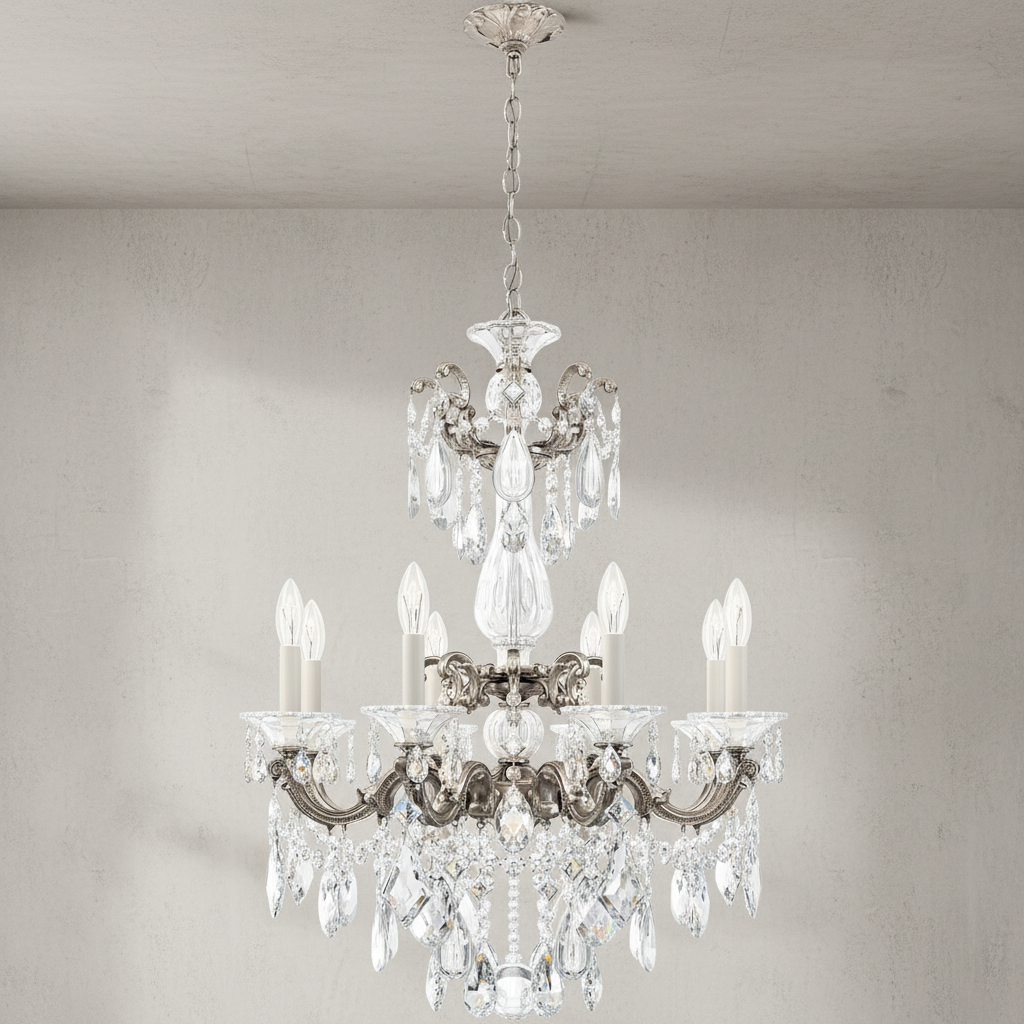 Luster Gaze Regal Bloom Grand Chandelier - Background Shot