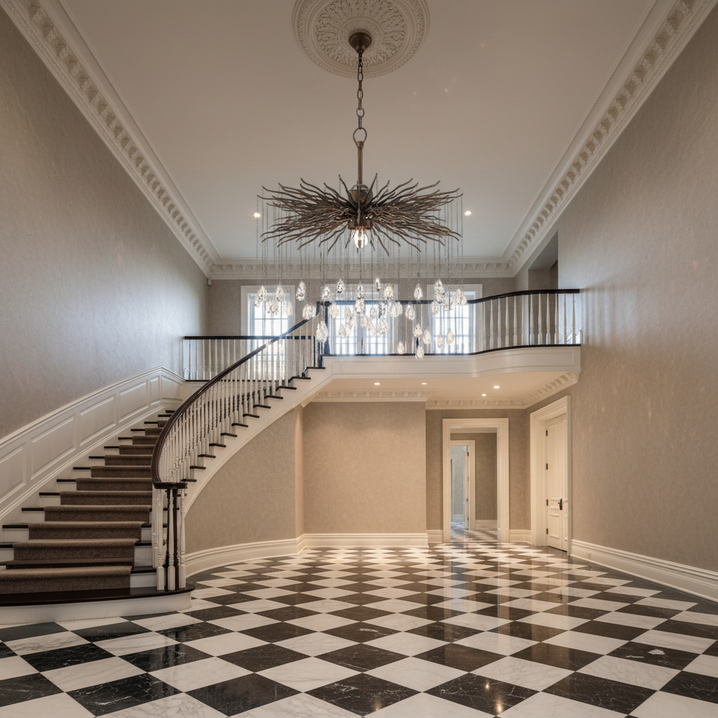 Luster Gaze Verdant Canopy Sculptural Chandelier - grand American estate foyer