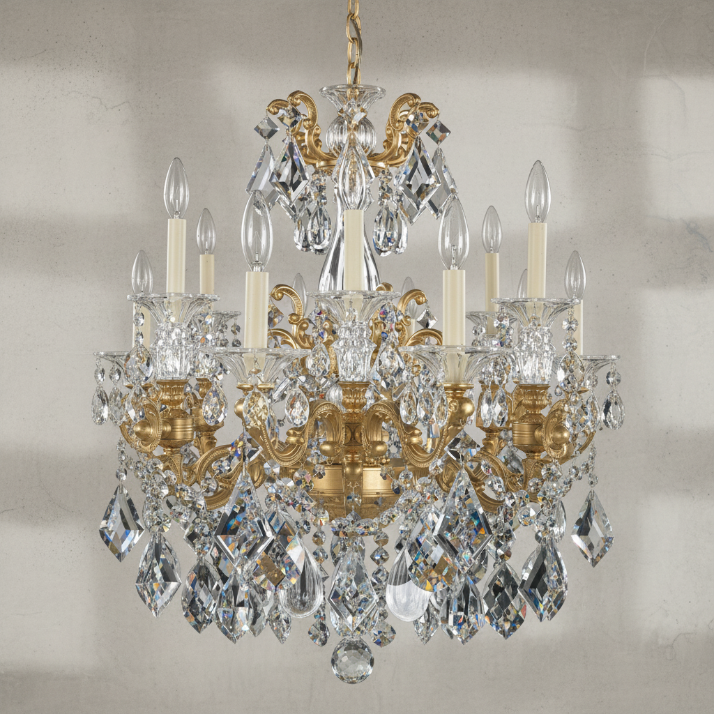 Luster Gaze Opulent Bloom Grand Chandelier 46" - Background Shot