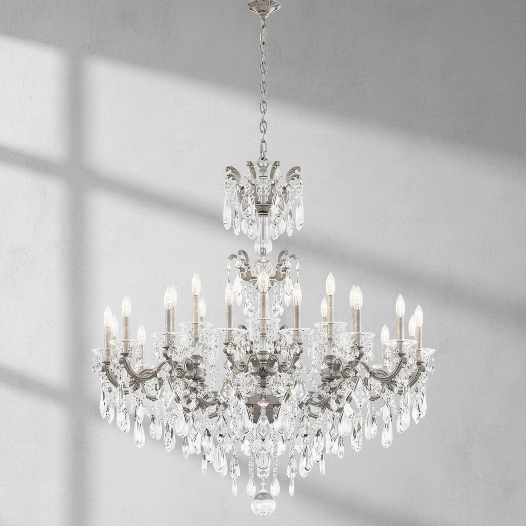Luster Gaze Opulent Bloom Grand Chandelier 46" - Background Shot