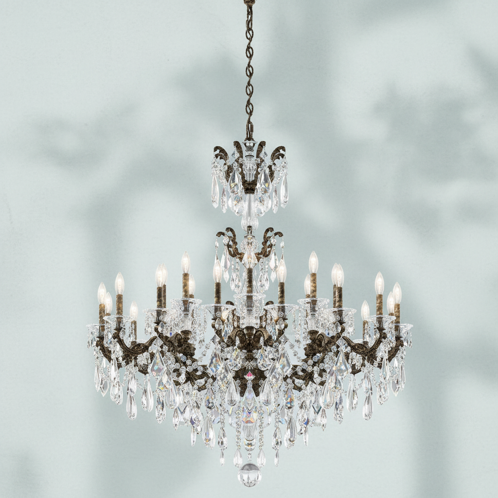 Luster Gaze Opulent Bloom Grand Chandelier 46" - Background Shot