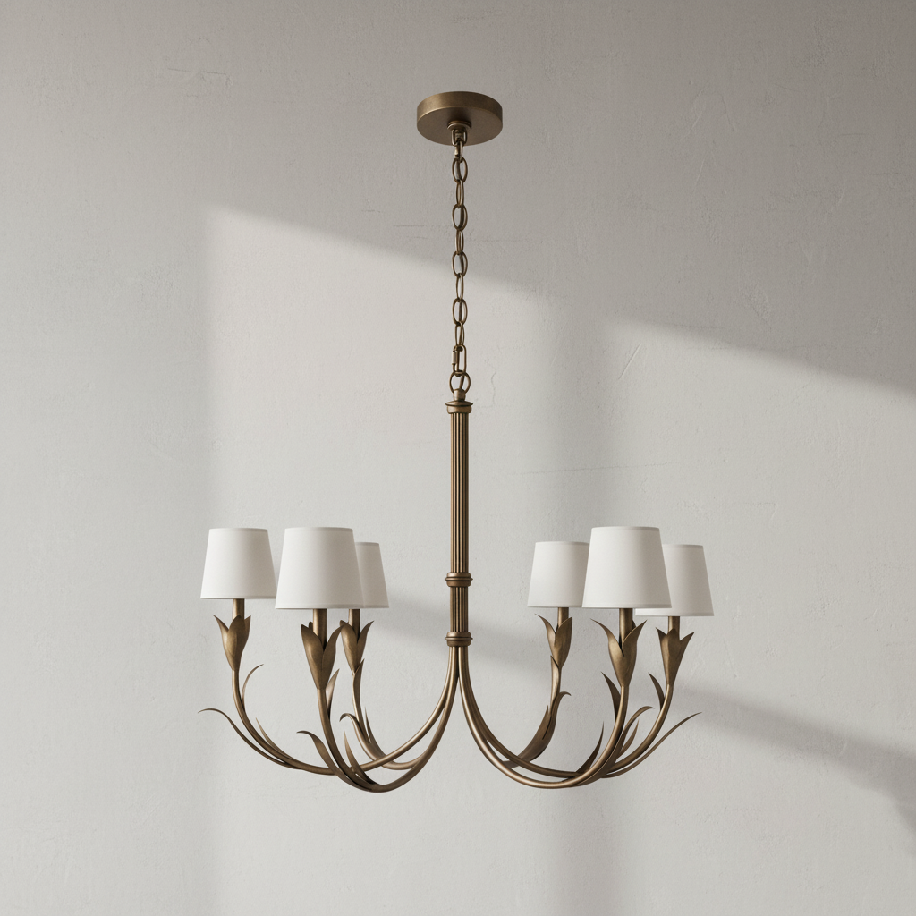 Luster Gaze Verdant Spire 6-Light Chandelier - Background Shot