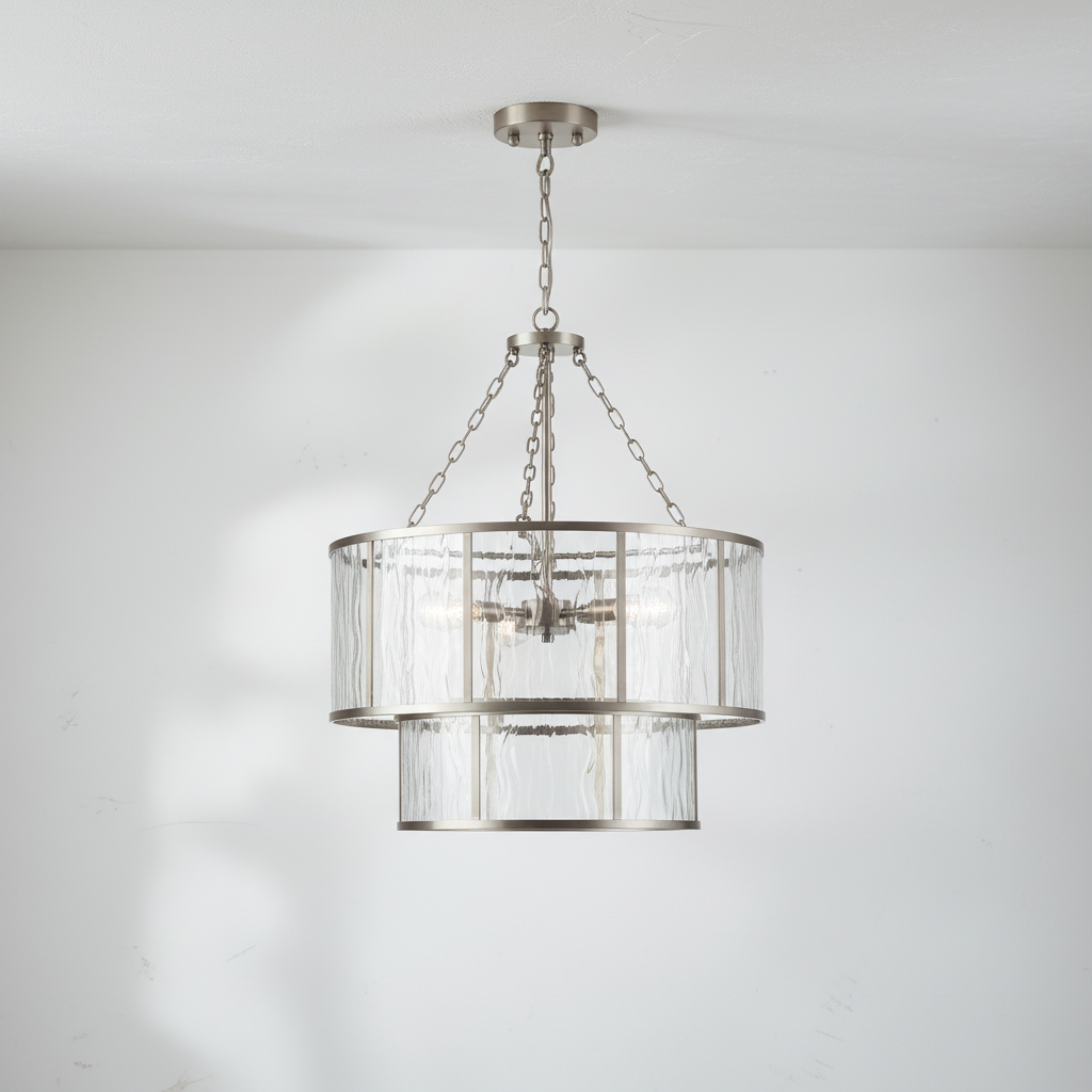 Luster Gaze Fontara White Reed Chandelier - Studio Shot