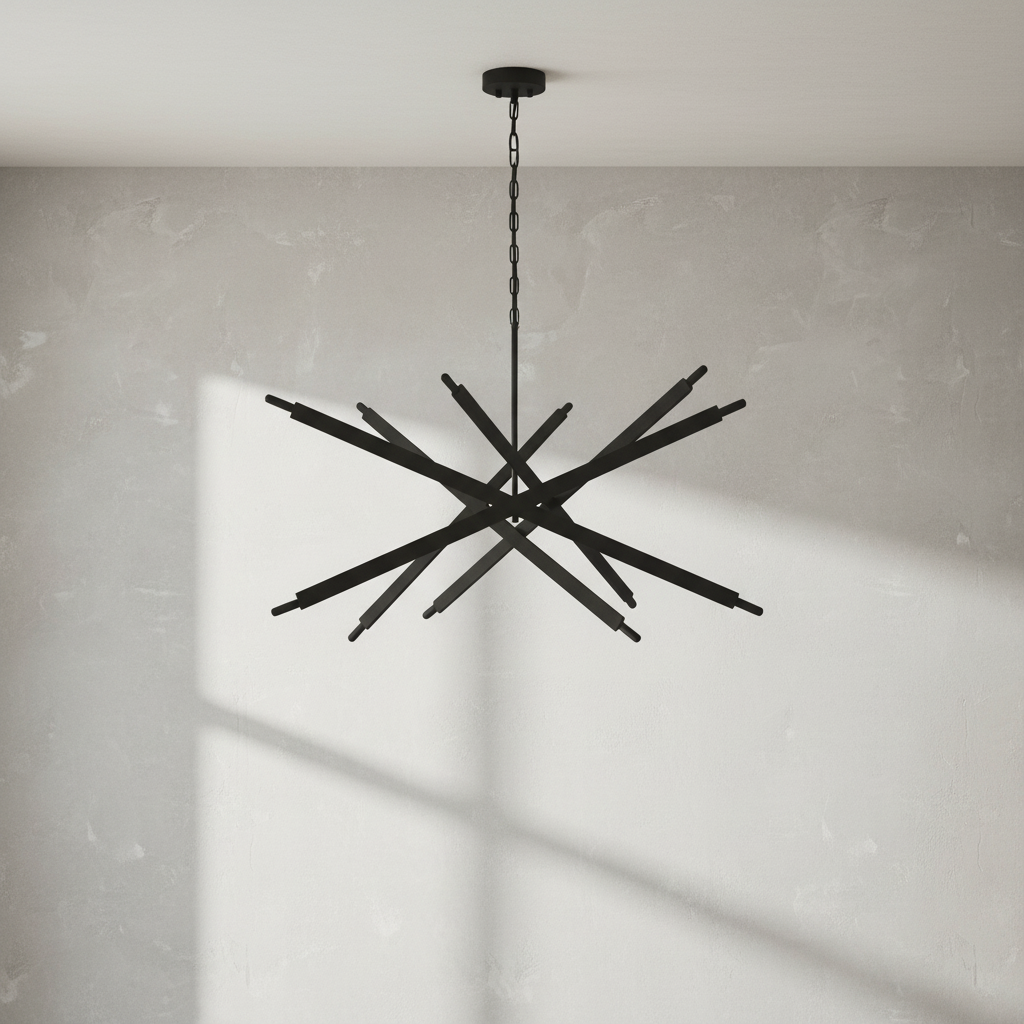 Luster Gaze Coastal Weave 6-Light Chandelier - Background Shot