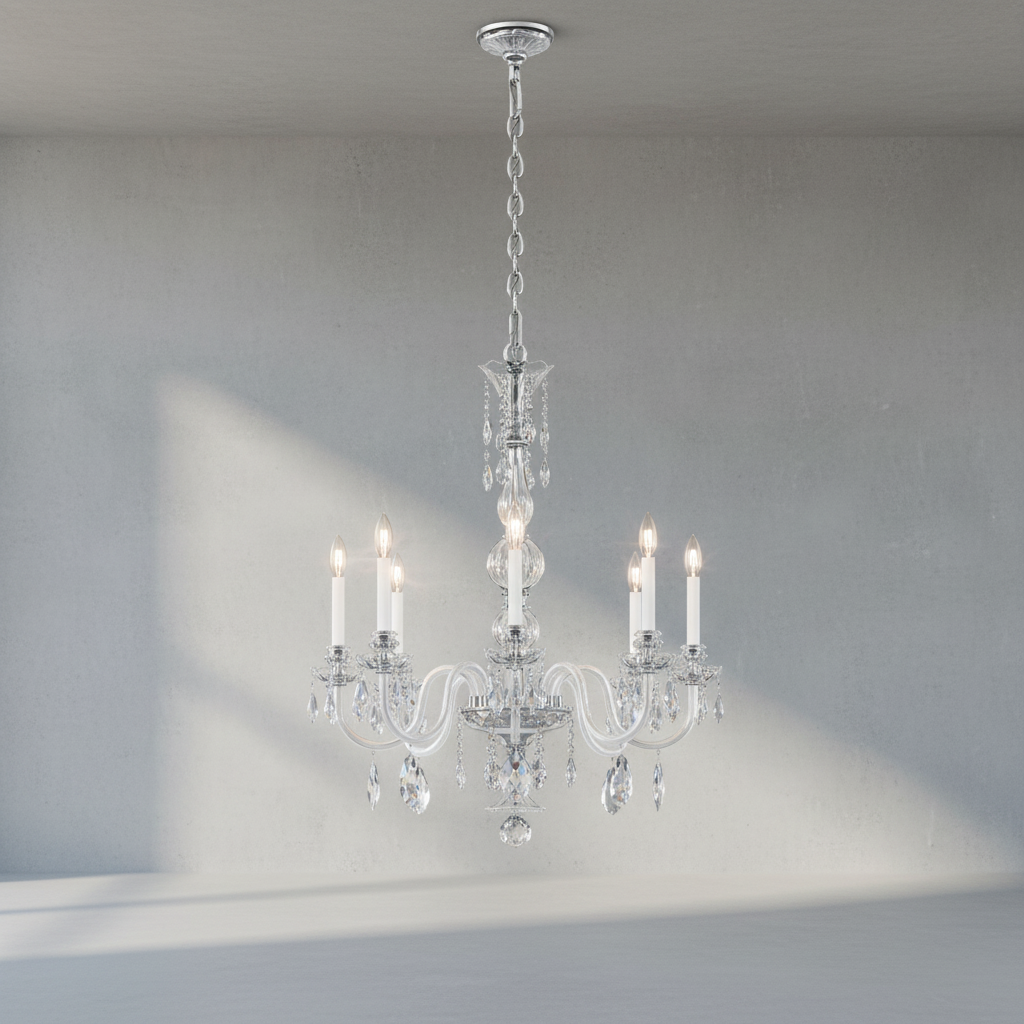 Luster Gaze Aura Grandeur 8-Light Chandelier - Background Shot