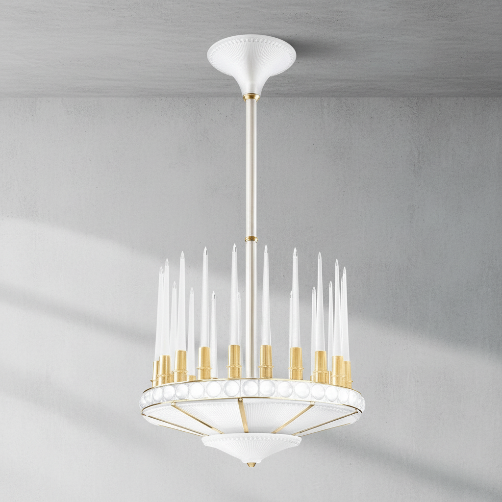 Luster Gaze Grand Siècle Crystal Candle Chandelier - Background Shot