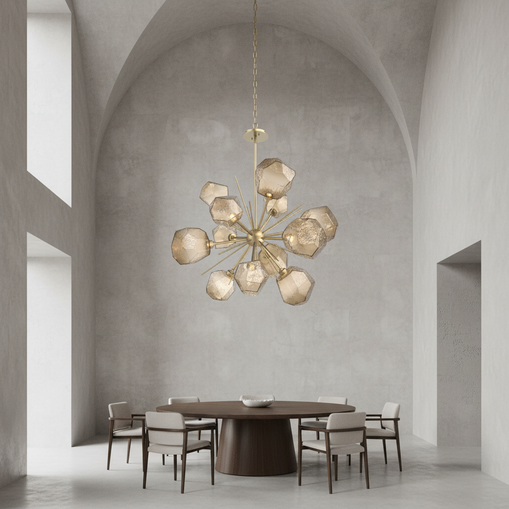Luster Gaze Radiant Bloom Starburst Chandelier - Background Shot
