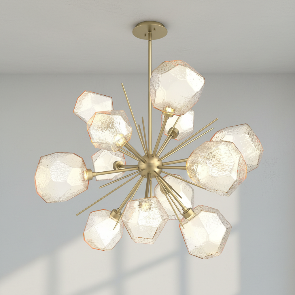 Luster Gaze Gem Starburst Chandelier - Studio Shot