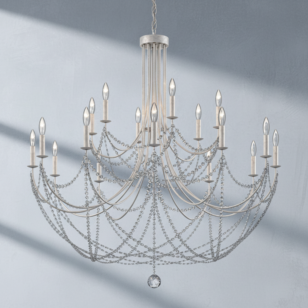 Luster Gaze Radiant Crescent Chandelier - Background Shot