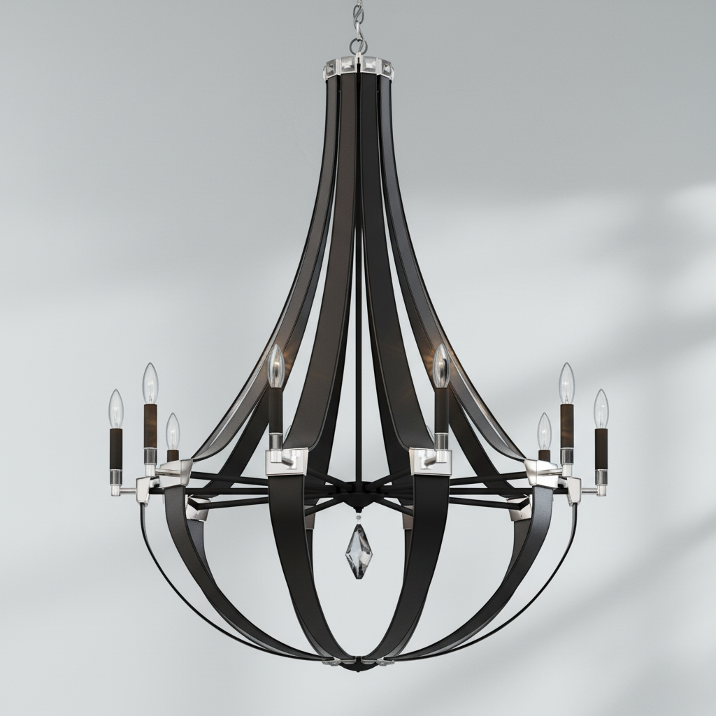 Luster Gaze Crystal Empire Chandelier 36" - Studio Shot