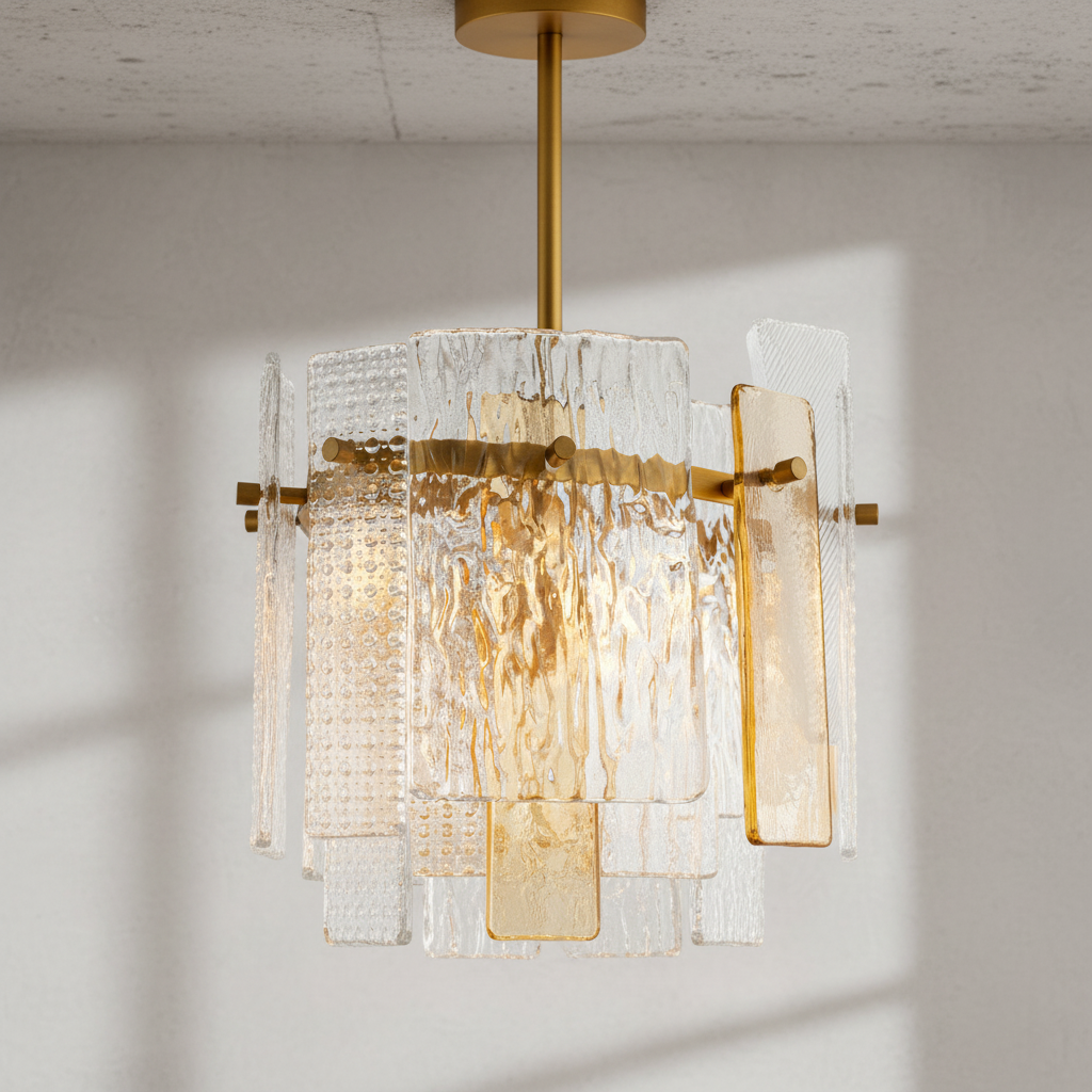 Luster Gaze Aura Glass Orb Chandelier - Background Shot