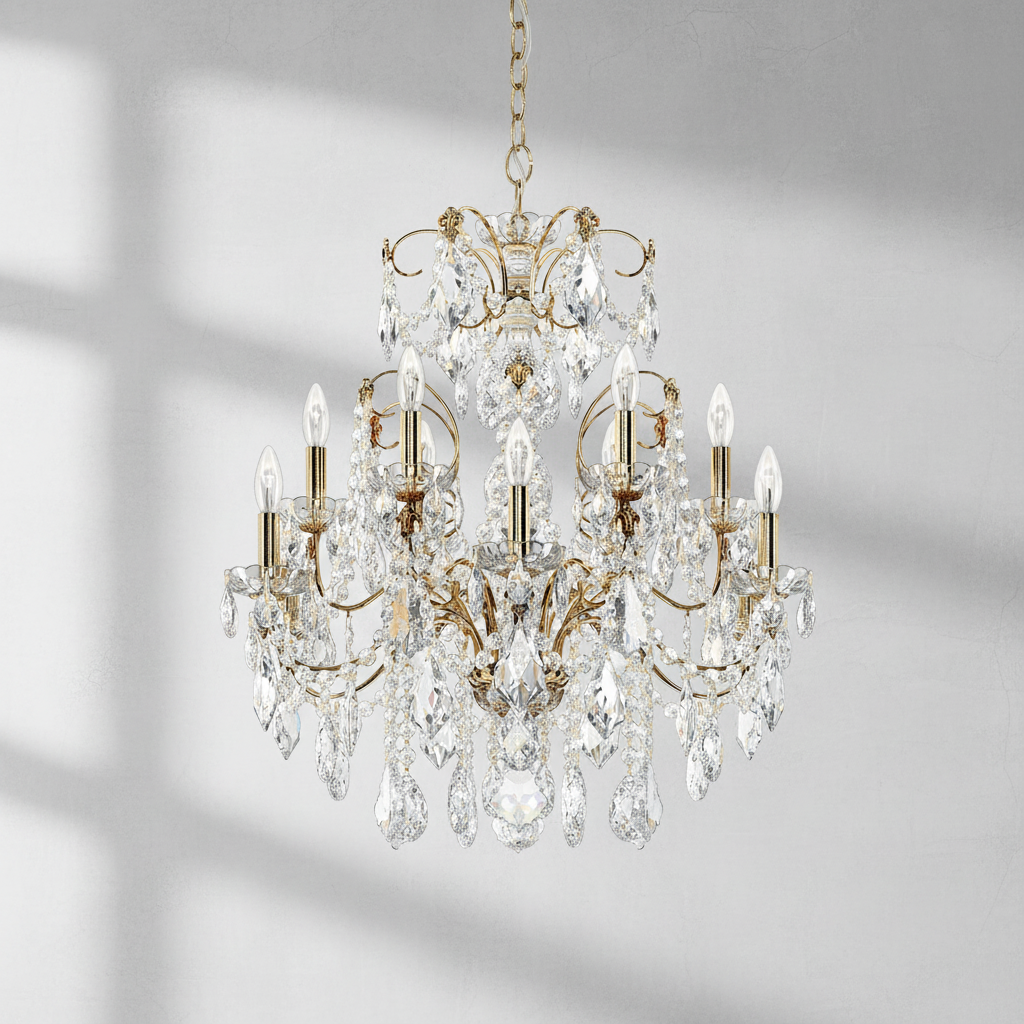Luster Gaze Regal Radiance 12-Light Chandelier - Background Shot