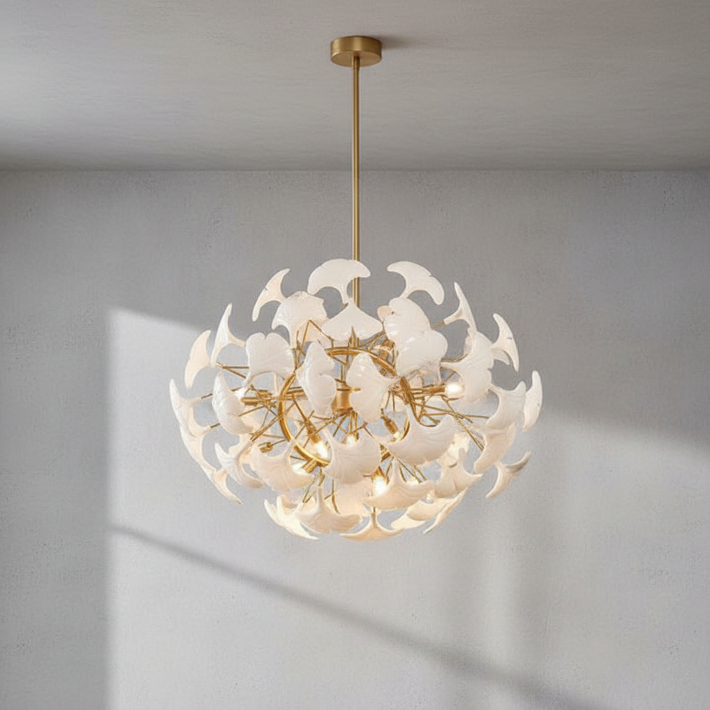 Luster Gaze Ginkgo Branch Linear Chandelier - Background Shot