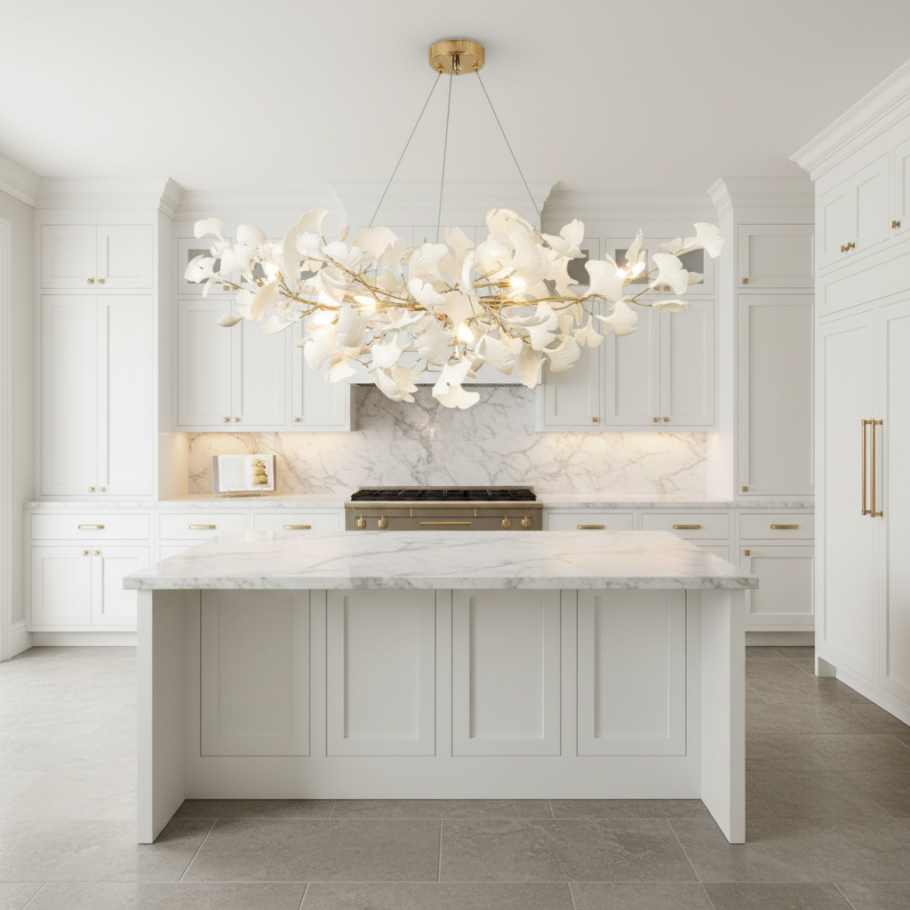 Luster Gaze Ginkgo Branch Linear Chandelier - upscale American kitchen