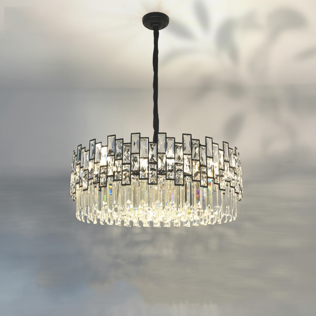 Luster Gaze Radiant Cascade Round Chandelier - Background Shot