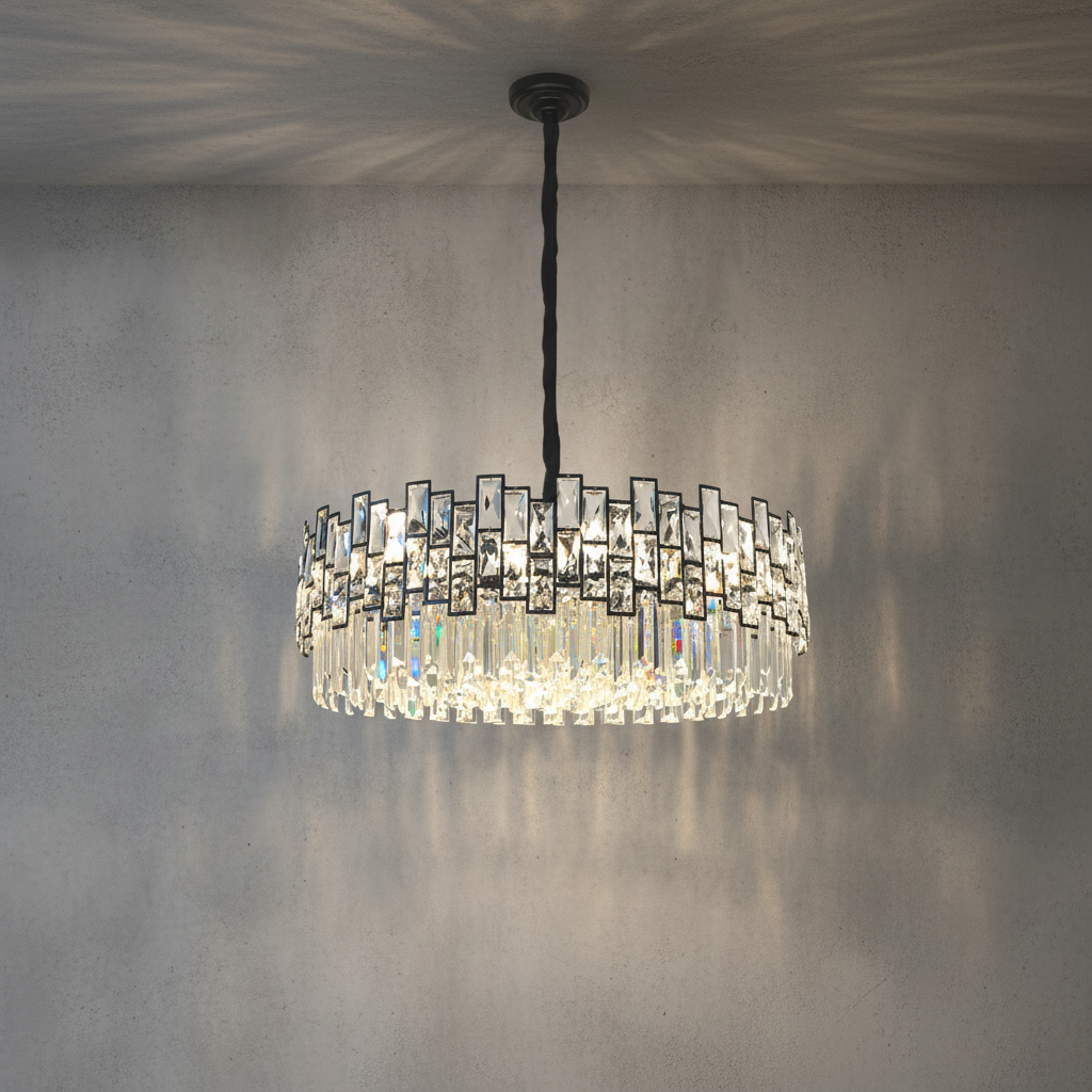 Luster Gaze Radiant Cascade Round Chandelier - Background Shot