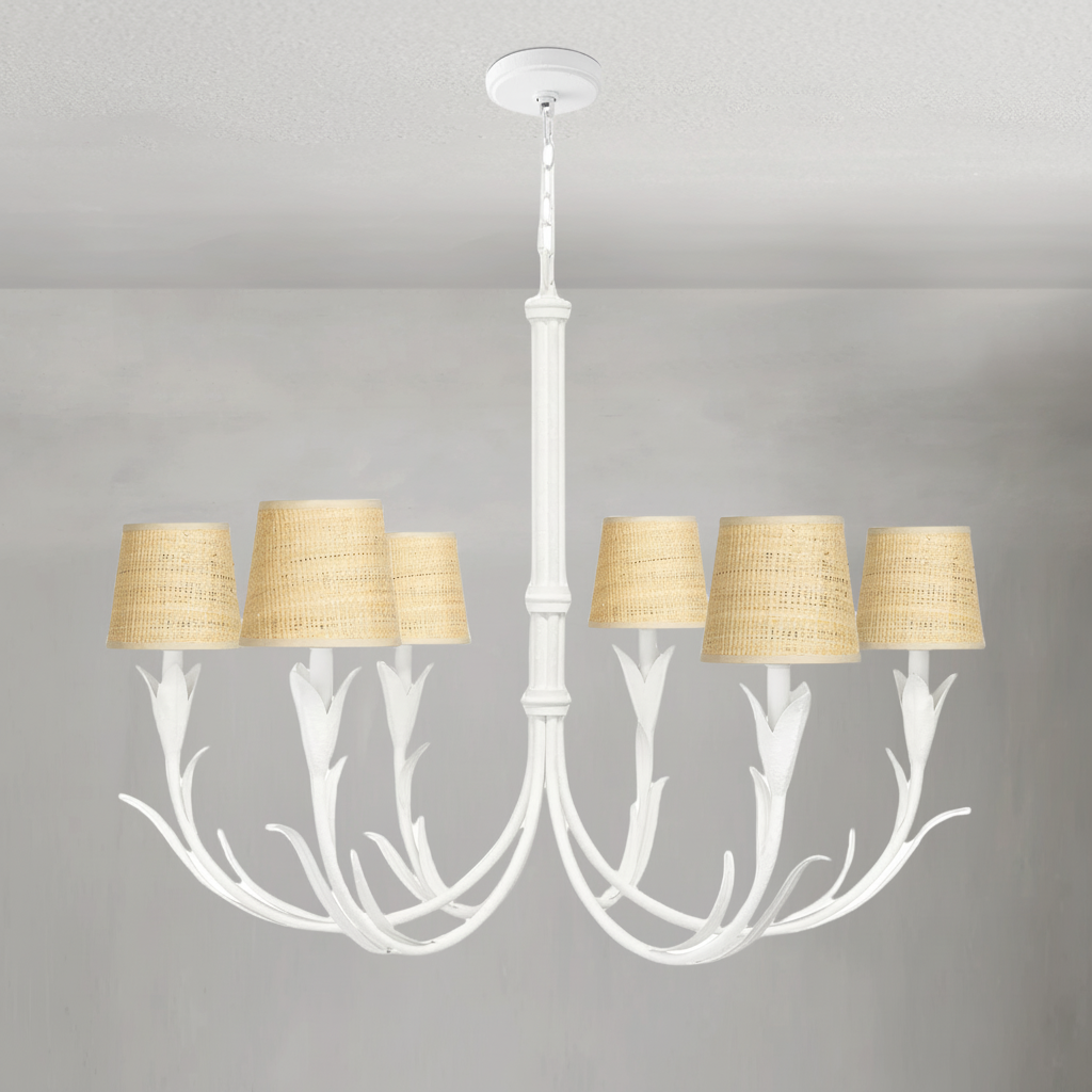Luster Gaze Veridian Bloom 6-Light Chandelier - Background Shot