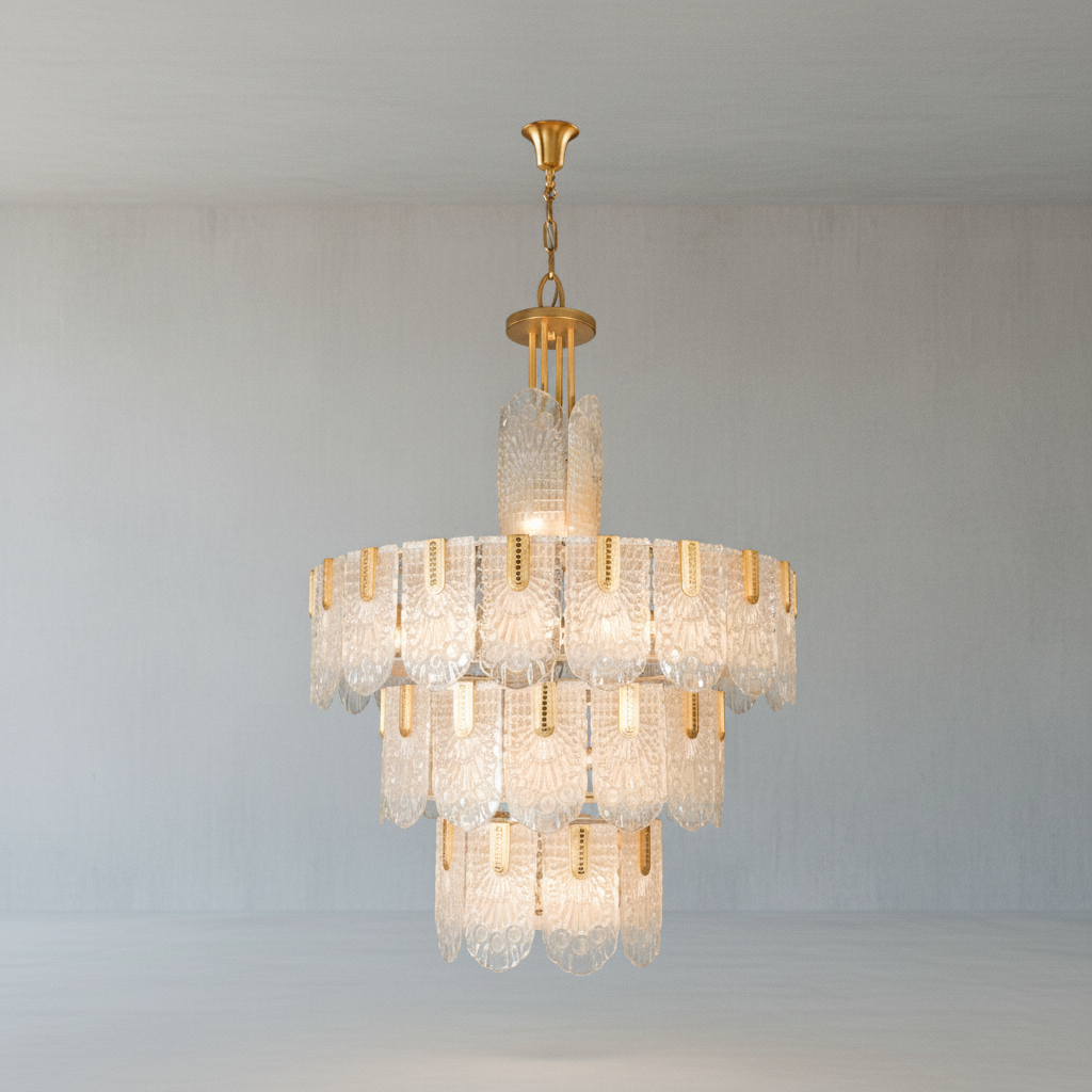 Luster Gaze Grand Mariner Tiered Chandelier - Background Shot