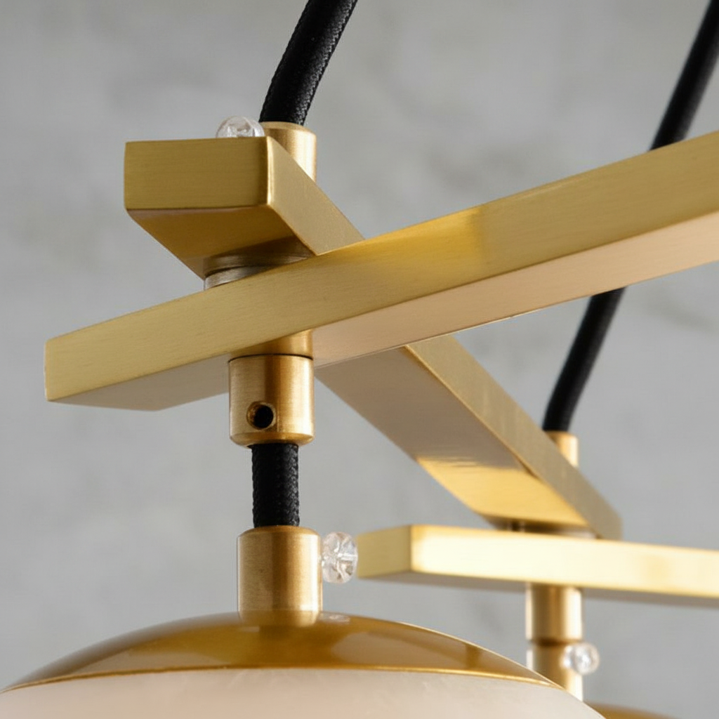 Luster Gaze Veridian Sphere Alabaster Chandelier - Background Shot