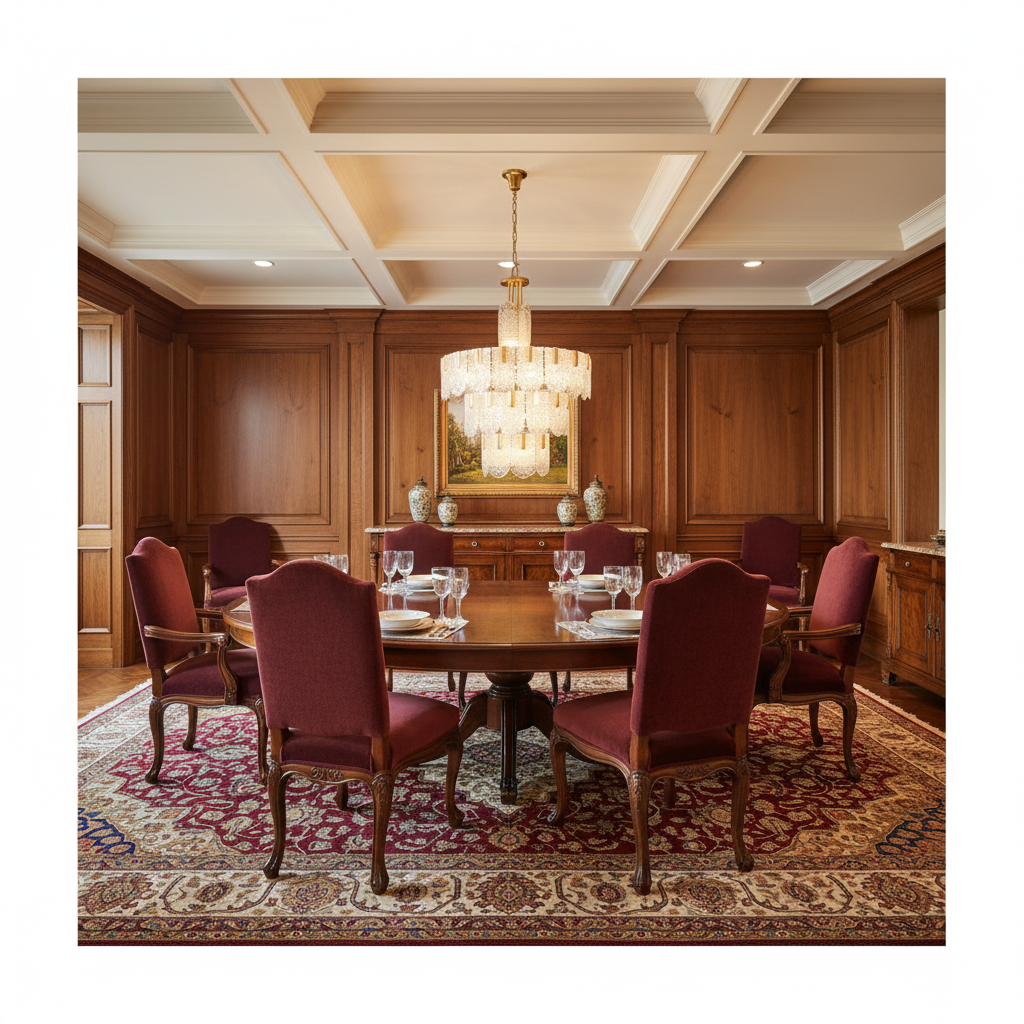 Luster Gaze Grand Mariner Tiered Chandelier - formal American dining room with high ceiling