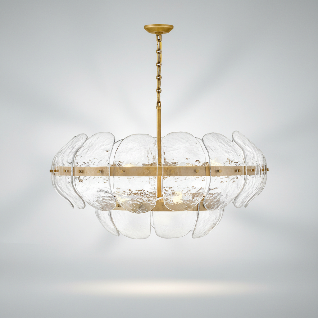 Luster Gaze Lillia 9 - Light Steel Dimmable Chandelier - Studio Shot