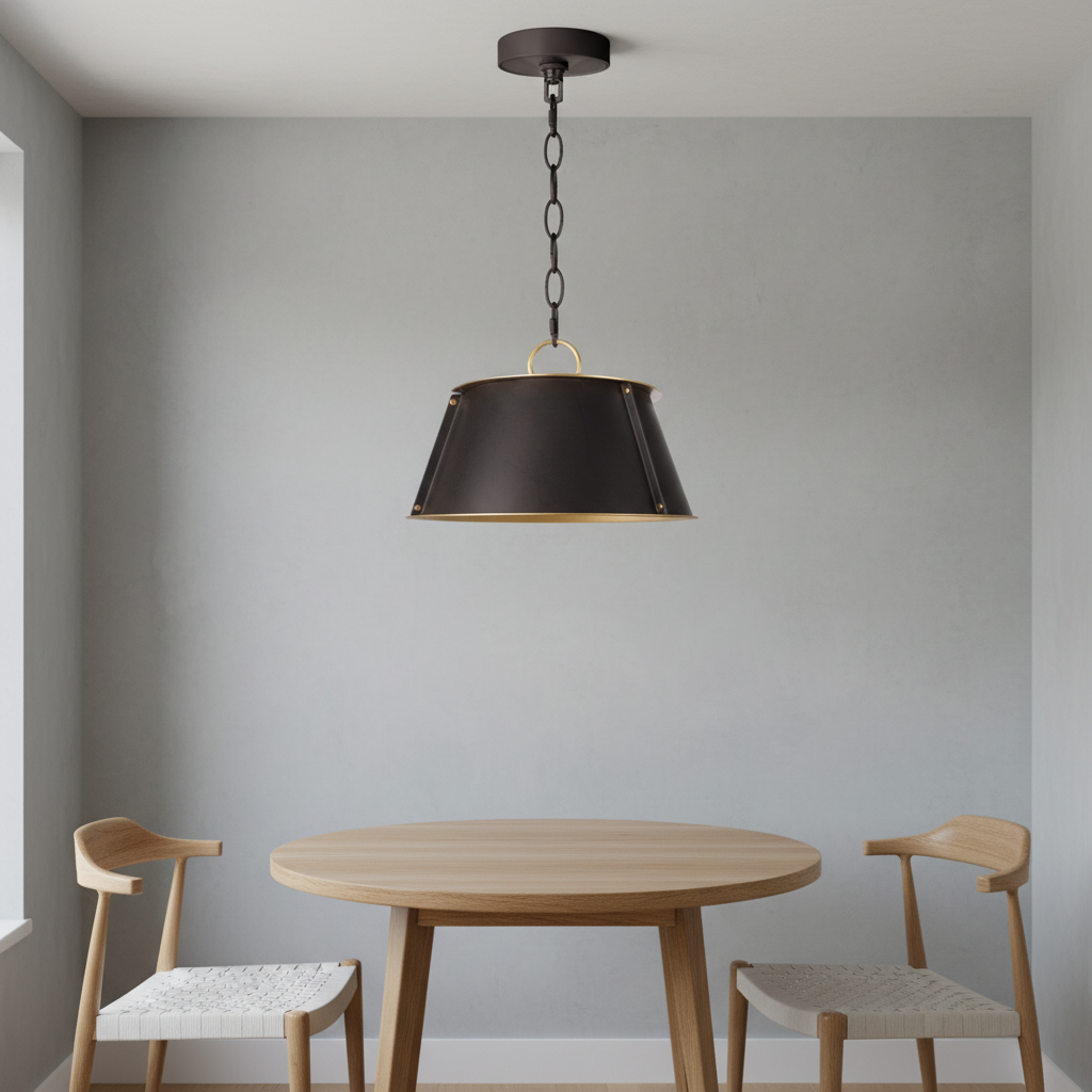 Luster Gaze Aura Cone 3-Light Chandelier - Background Shot