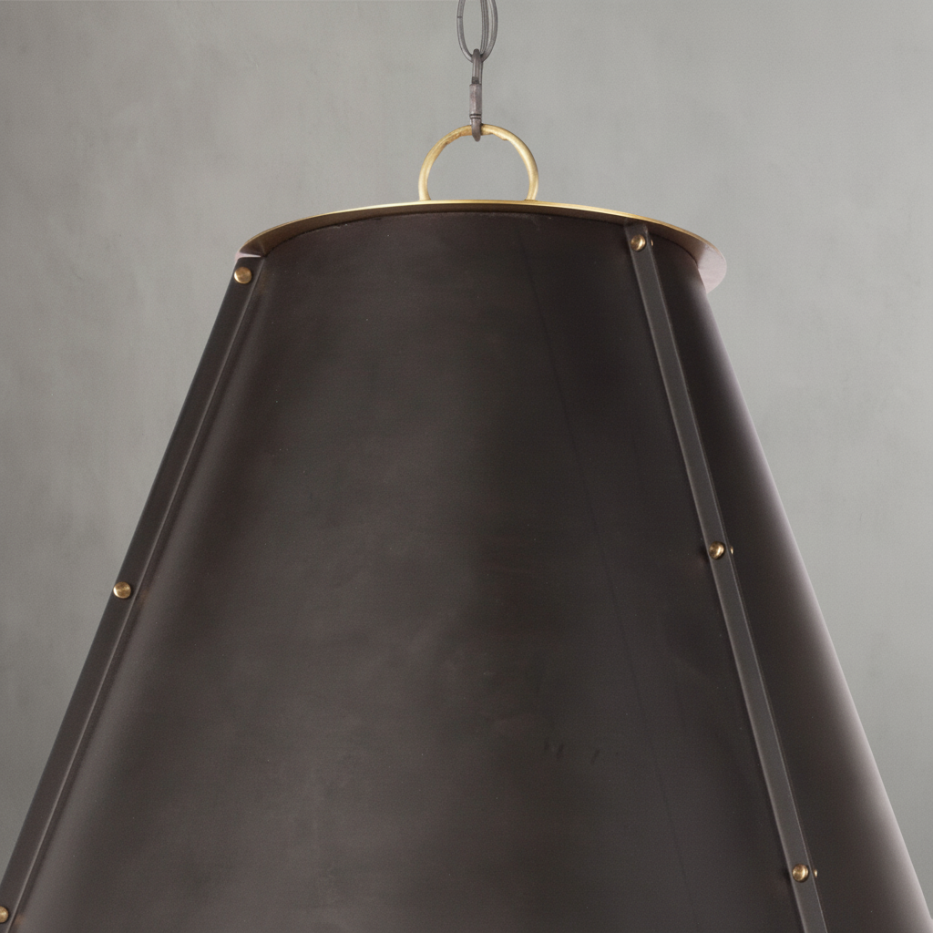 Luster Gaze Aura Cone 3-Light Chandelier - Background Shot