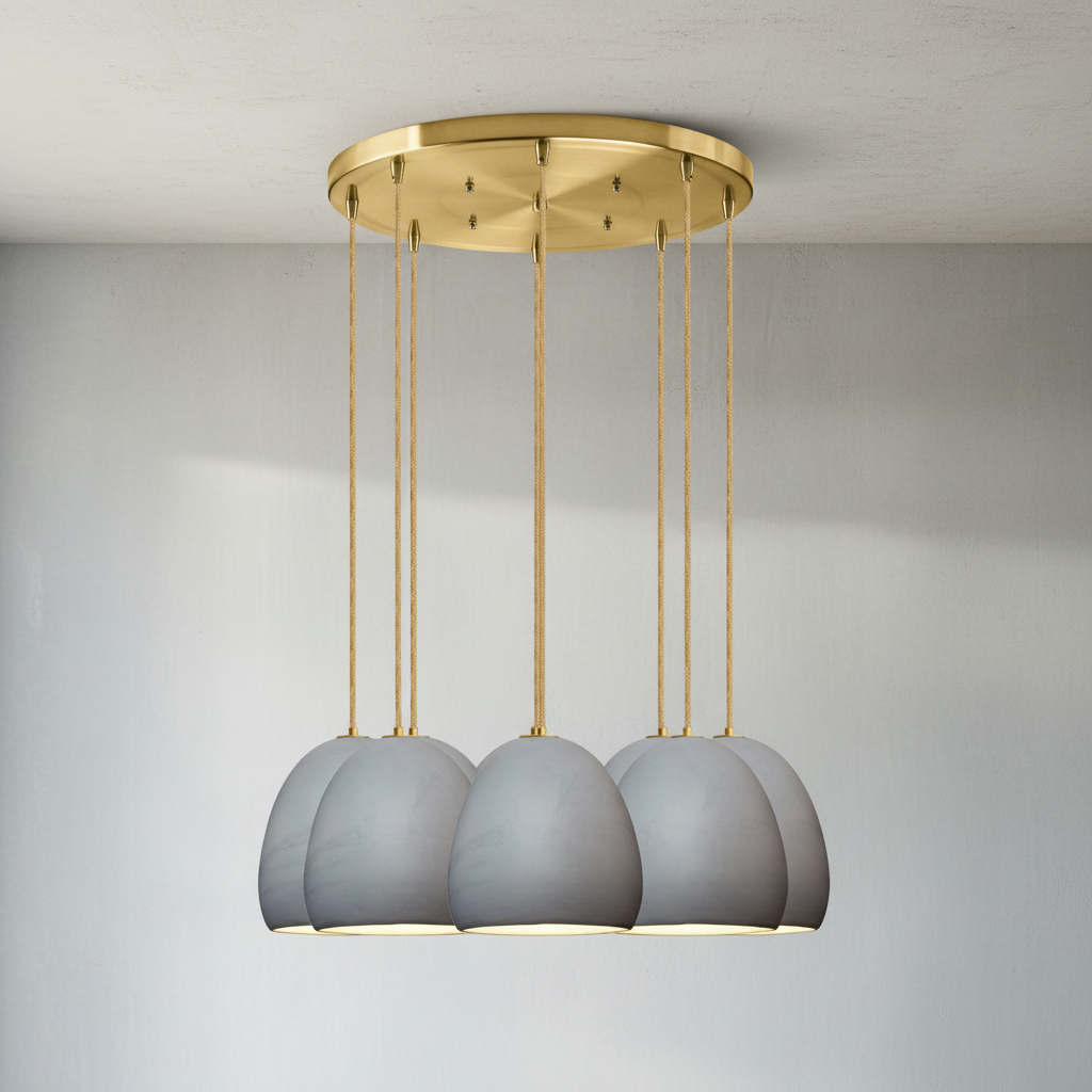 Luster Gaze Veridian Cascade 8-Light Chandelier - Background Shot