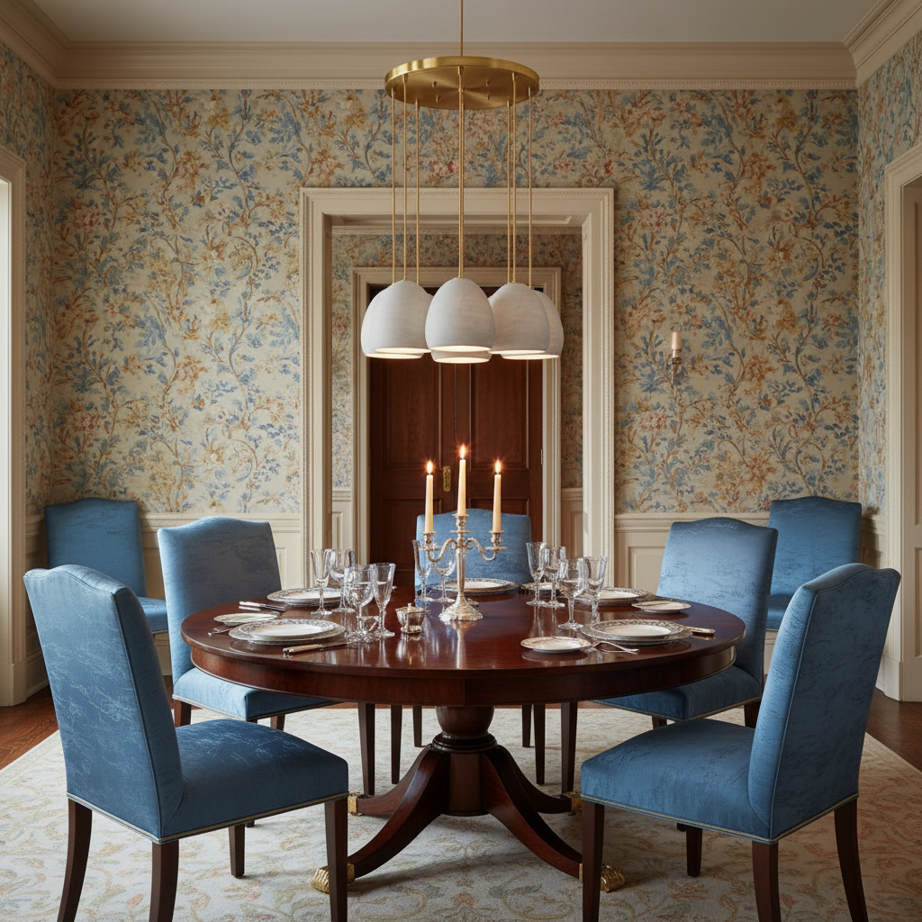 Luster Gaze Veridian Cascade 8-Light Chandelier - formal American dining room