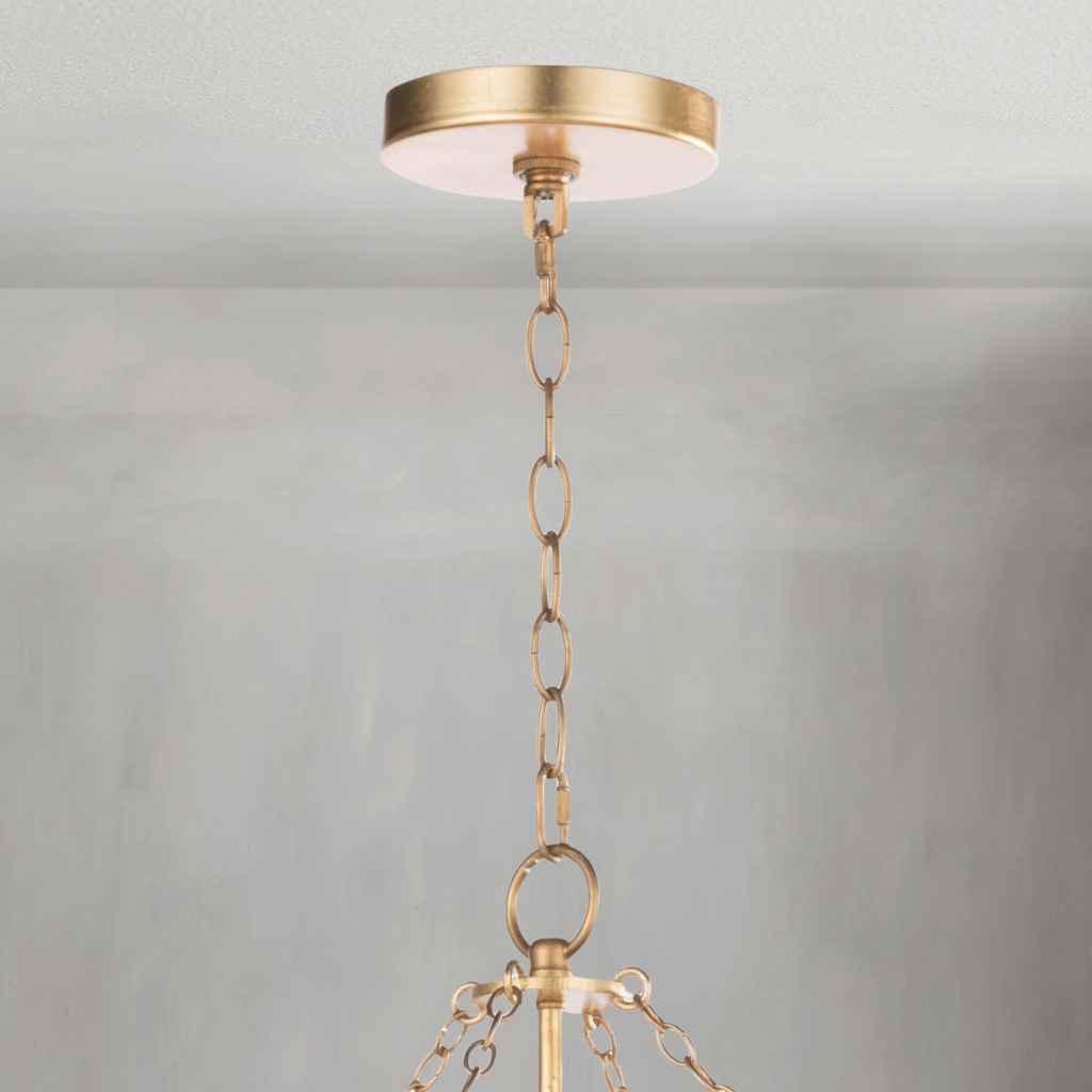 Luster Gaze Gilded Bloom Basin Chandelier - Background Shot