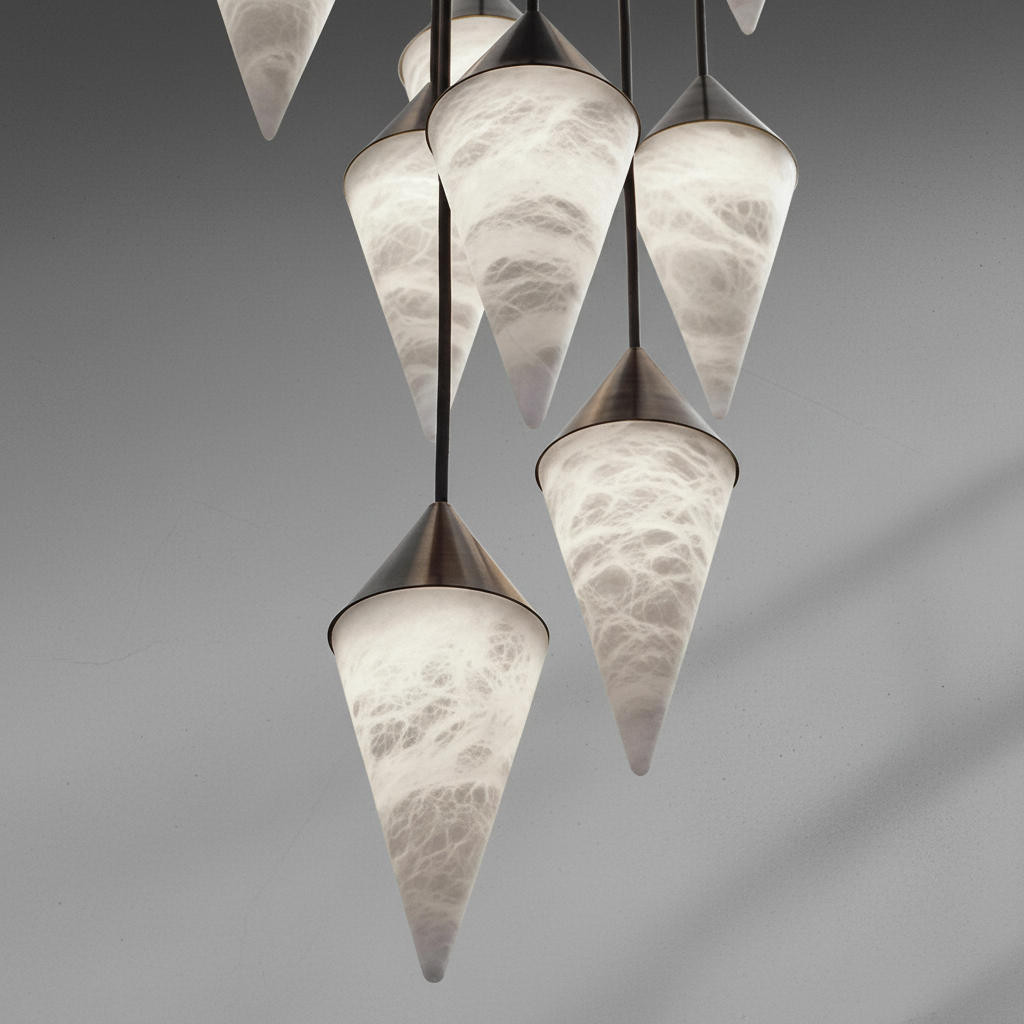 Luster Gaze Alabaster Bloom Chandelier - Background Shot