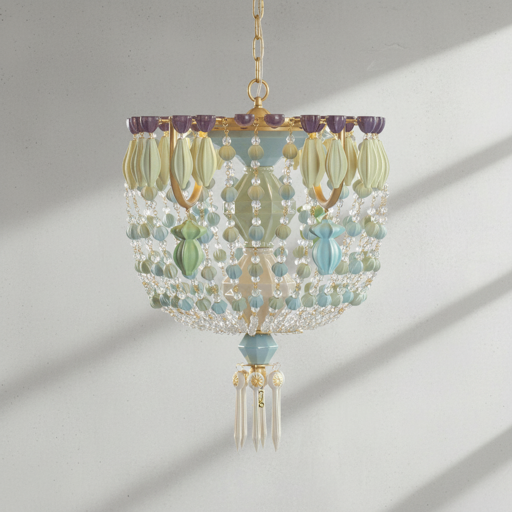 Luster Gaze Azure Bloom 12-Light Chandelier - Background Shot