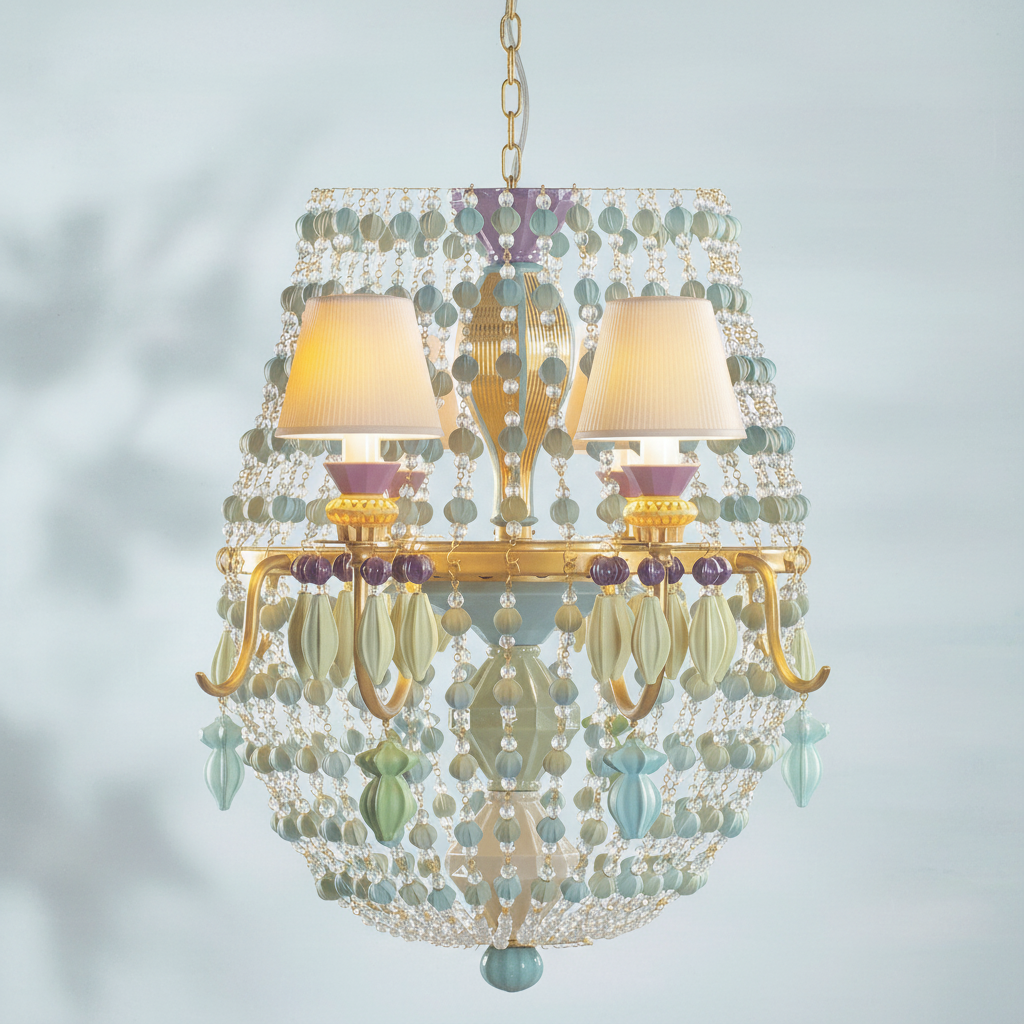 Luster Gaze Azure Bloom 12-Light Chandelier - Background Shot