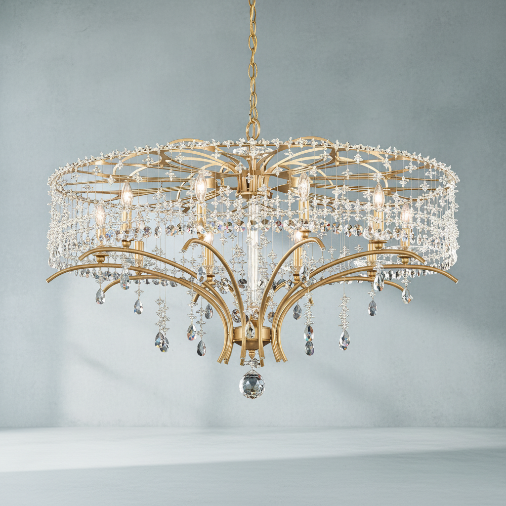 Luster Gaze Radiant Filigree 36" Chandelier - Background Shot