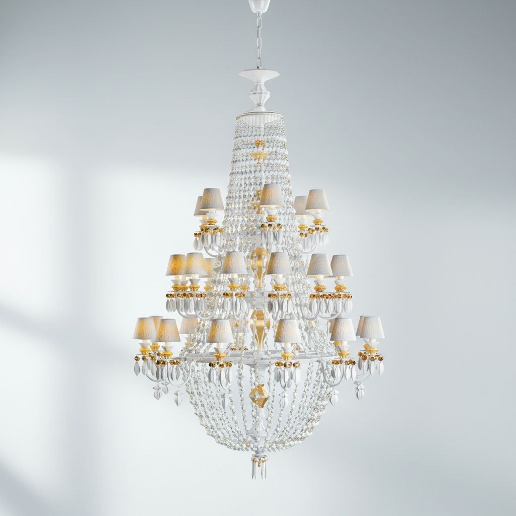 Luster Gaze Lladro Winter Palace 30 Lights Chandelier - Studio Shot