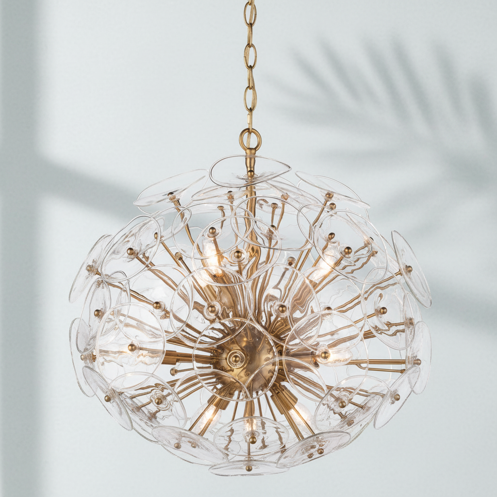 Luster Gaze Stellar Radiance Glass Chandelier - Background Shot